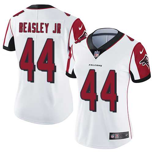 Women's Nike Atlanta Falcons #44 Vic Beasley Jr White Stitched NFL Vapor Untouchable Limited Jersey