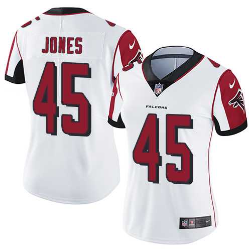Women's Nike Atlanta Falcons #45 Deion Jones White Stitched NFL Vapor Untouchable Limited Jersey