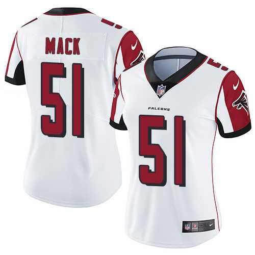 Women's Nike Atlanta Falcons #51 Alex Mack White Stitched NFL Vapor Untouchable Limited Jersey