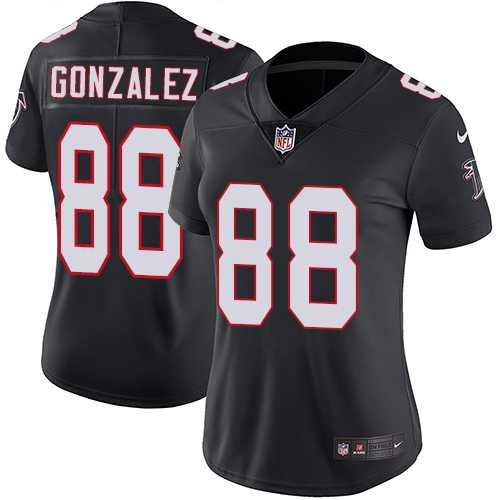 Women's Nike Atlanta Falcons #88 Tony Gonzalez Black Alternate Stitched NFL Vapor Untouchable Limited Jersey