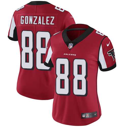 Women's Nike Atlanta Falcons #88 Tony Gonzalez Red Team Color Stitched NFL Vapor Untouchable Limited Jersey