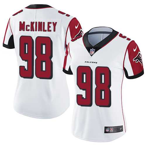 Women's Nike Atlanta Falcons #98 Takkarist McKinley White Stitched NFL Vapor Untouchable Limited Jersey