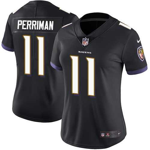 Women's Nike Baltimore Ravens #11 Breshad Perriman Black Alternate Stitched NFL Vapor Untouchable Limited Jersey