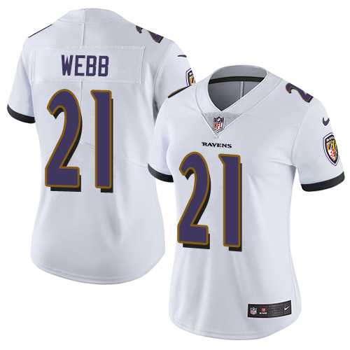 Women's Nike Baltimore Ravens #21 Lardarius Webb White Stitched NFL Vapor Untouchable Limited Jersey Women's Nike Baltimore Ravens #21 Lardarius Webb White Stitched NFL Vapor Untouchable Limited Jersey