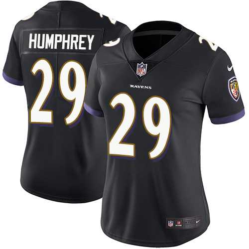 Women's Nike Baltimore Ravens #29 Marlon Humphrey Black Alternate Stitched NFL Vapor Untouchable Limited Jersey