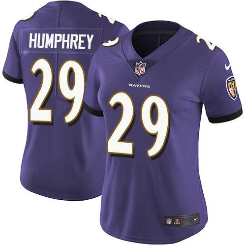 Women's Nike Baltimore Ravens #29 Marlon Humphrey Purple Team Color Stitched NFL Vapor Untouchable Limited Jersey