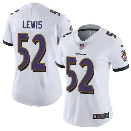 Women's Nike Baltimore Ravens #52 Ray Lewis White Stitched NFL Vapor Untouchable Limited Jersey