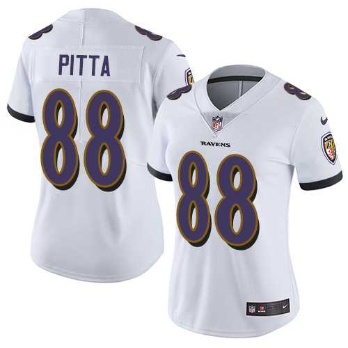 Women's Nike Baltimore Ravens #88 Dennis Pitta White Stitched NFL Vapor Untouchable Limited Jersey