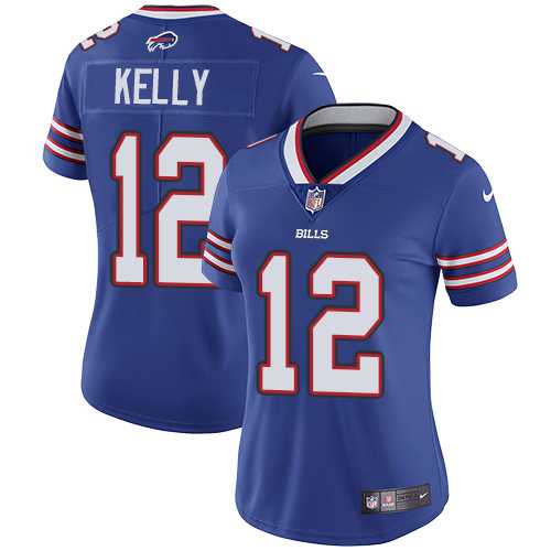 Women's Nike Buffalo Bills #12 Jim Kelly Royal Blue Team Color Stitched NFL Vapor Untouchable Limited Jersey