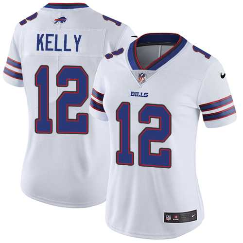 Women's Nike Buffalo Bills #12 Jim Kelly White Stitched NFL Vapor Untouchable Limited Jersey
