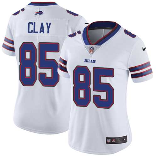 Women's Nike Buffalo Bills #85 Charles Clay White Stitched NFL Vapor Untouchable Limited Jersey
