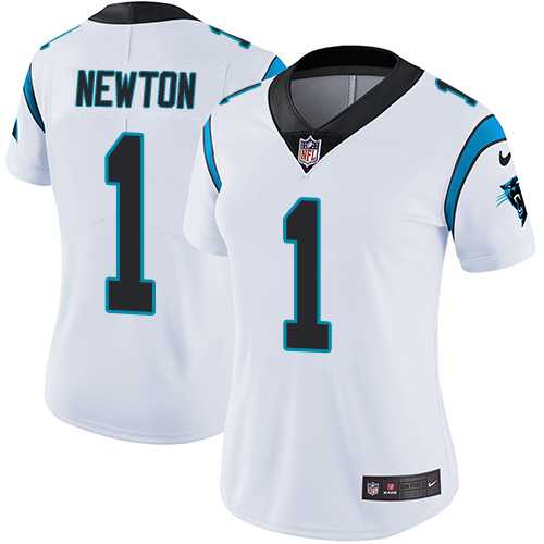 Women's Nike Carolina Panthers #1 Cam Newton White Stitched NFL Vapor Untouchable Limited Jersey Women's Nike Carolina Panthers #1 Cam Newton White Stitched NFL Vapor Untouchable Limited Jersey