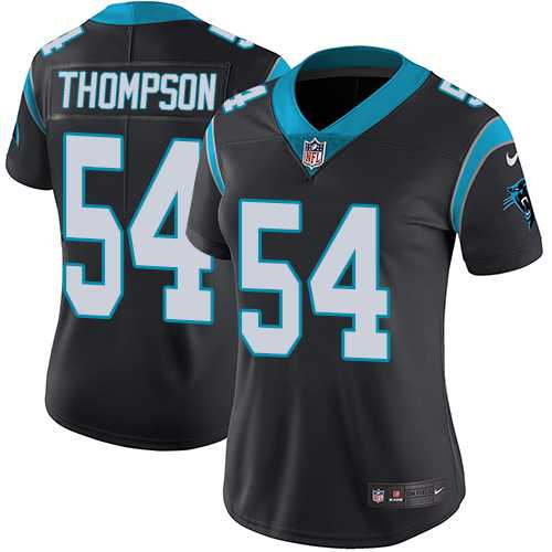 Women's Nike Carolina Panthers #54 Shaq Thompson Black Team Color Stitched NFL Vapor Untouchable Limited Jersey