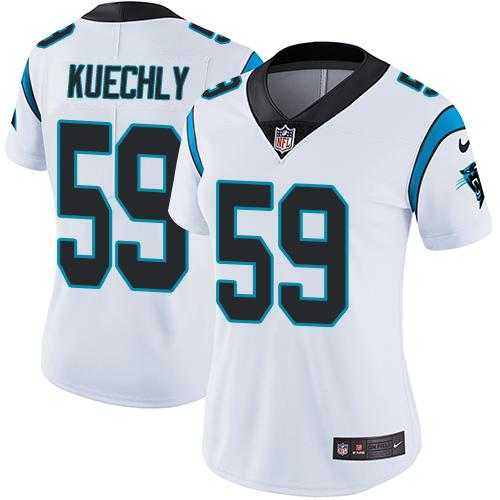 Women's Nike Carolina Panthers #59 Luke Kuechly White Stitched NFL Vapor Untouchable Limited Jersey
