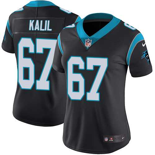 Women's Nike Carolina Panthers #67 Ryan Kalil Black Team Color Stitched NFL Vapor Untouchable Limited Jersey