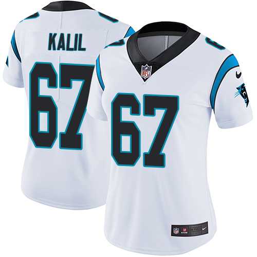 Women's Nike Carolina Panthers #67 Ryan Kalil White Stitched NFL Vapor Untouchable Limited Jersey
