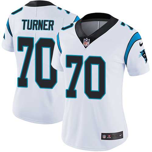 Women's Nike Carolina Panthers #70 Trai Turner White Stitched NFL Vapor Untouchable Limited Jersey