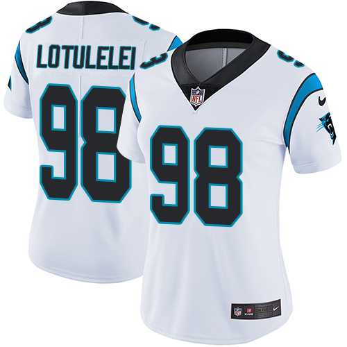 Women's Nike Carolina Panthers #98 Star Lotulelei White Stitched NFL Vapor Untouchable Limited Jersey