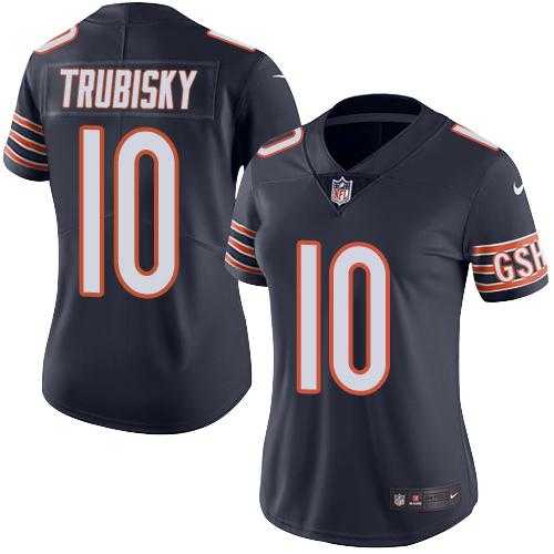 Women's Nike Chicago Bears #10 Mitchell Trubisky Navy Blue Team Color Stitched NFL Vapor Untouchable Limited Jersey Women's Nike Chicago Bears #10 Mitchell Trubisky Navy Blue Team Color Stitched NFL Vapor Untouchable Limited Jersey