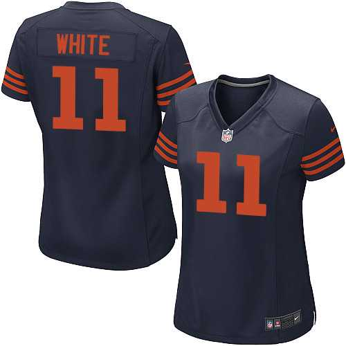 Women's Nike Chicago Bears #11 Kevin White Navy Blue Stitched NFL 1940s Throwback Elite Jersey