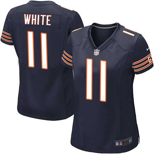 Women's Nike Chicago Bears #11 Kevin White Navy Blue Team Color Stitched NFL Elite Jersey