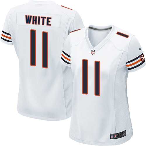 Women's Nike Chicago Bears #11 Kevin White White Stitched NFL Elite Jersey