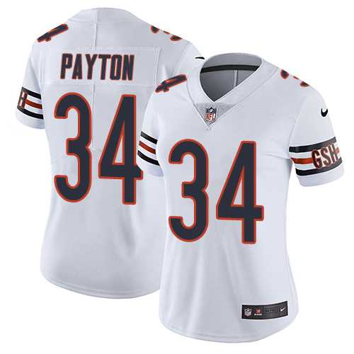 Women's Nike Chicago Bears #34 Walter Payton White Stitched NFL Vapor Untouchable Limited Jersey