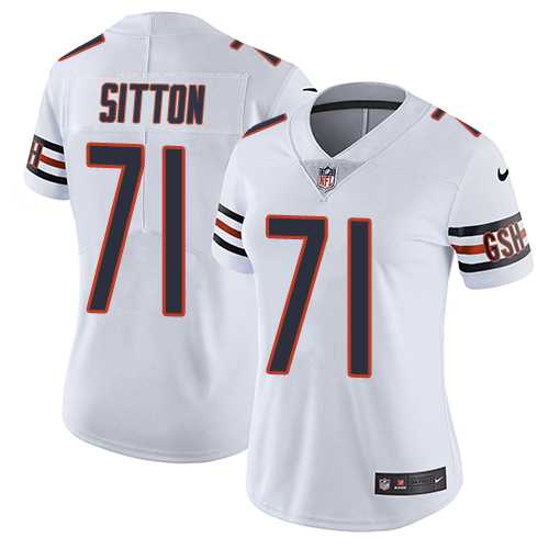Women's Nike Chicago Bears #71 Josh Sitton White Stitched NFL Vapor Untouchable Limited Jersey