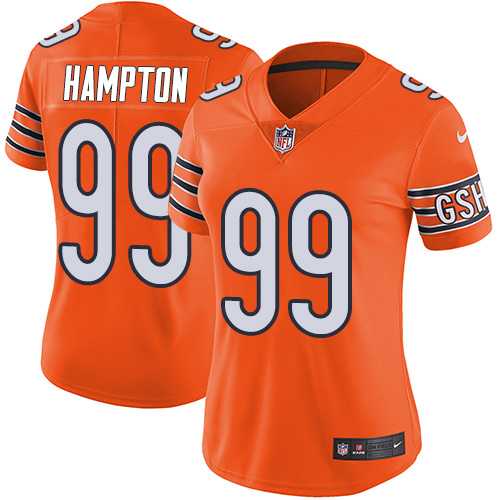Women's Nike Chicago Bears #99 Dan Hampton Orange Stitched NFL Limited Rush Jersey