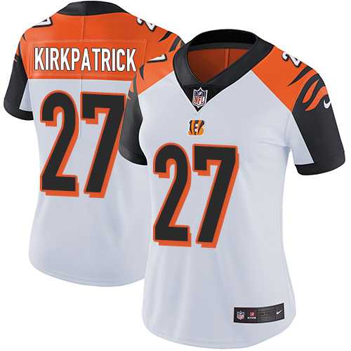 Women's Nike Cincinnati Bengals #27 Dre Kirkpatrick White Stitched NFL Vapor Untouchable Limited Jersey