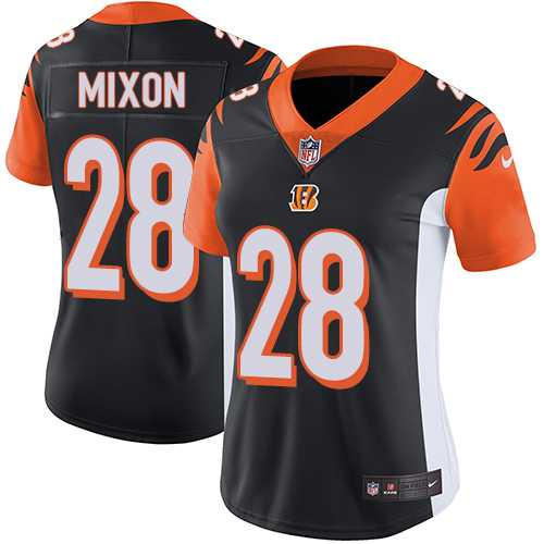 Women's Nike Cincinnati Bengals #28 Joe Mixon Black Team Color Stitched NFL Vapor Untouchable Limited Jersey Women's Nike Cincinnati Bengals #28 Joe Mixon Black Team Color Stitched NFL Vapor Untouchable Limited Jersey