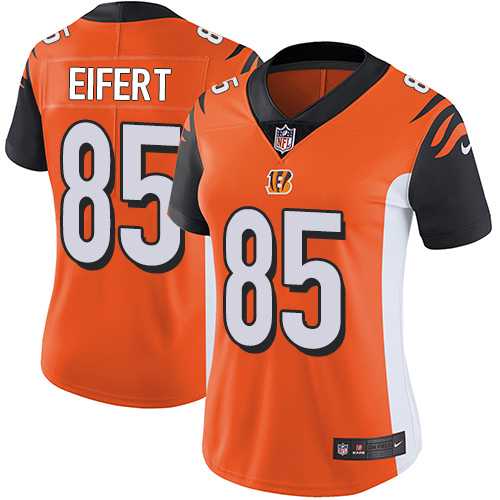 Women's Nike Cincinnati Bengals #85 Tyler Eifert Orange Alternate Stitched NFL Vapor Untouchable Limited Jersey