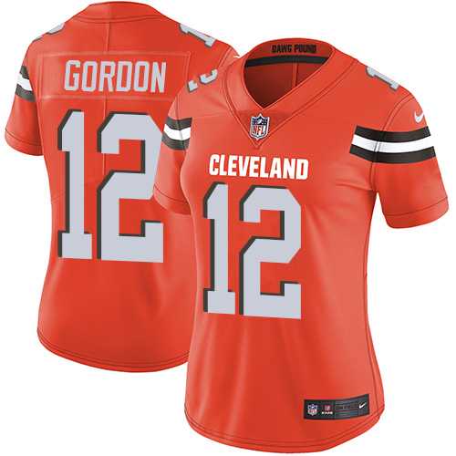 Women's Nike Cleveland Browns #12 Josh Gordon Orange Alternate Stitched NFL Vapor Untouchable Limited Jersey