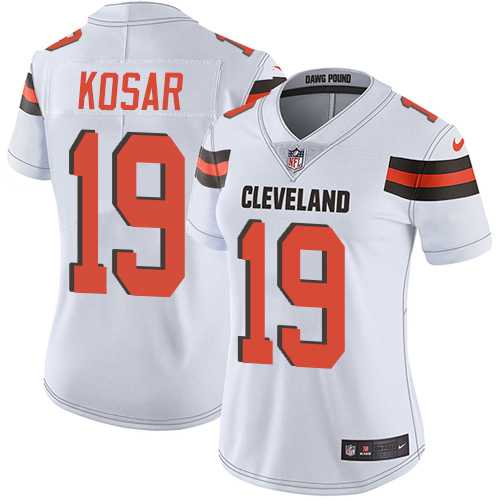 Women's Nike Cleveland Browns #19 Bernie Kosar White Stitched NFL Vapor Untouchable Limited Jersey
