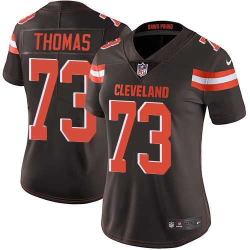 Women's Nike Cleveland Browns #73 Joe Thomas Brown Team Color Stitched NFL Vapor Untouchable Limited Jersey