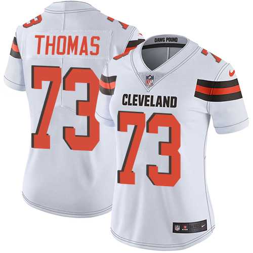 Women's Nike Cleveland Browns #73 Joe Thomas White Stitched NFL Vapor Untouchable Limited Jersey