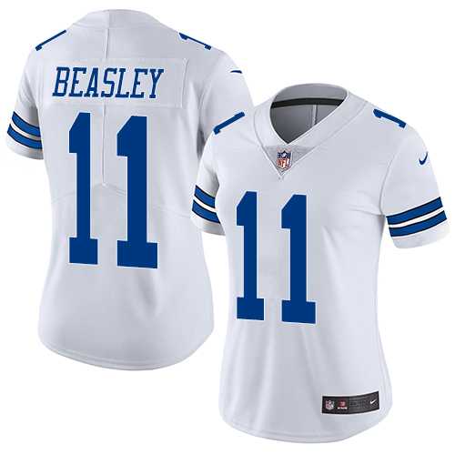 Women's Nike Dallas Cowboys #11 Cole Beasley White Stitched NFL Vapor Untouchable Limited Jersey