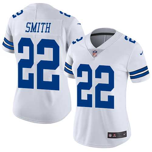 Women's Nike Dallas Cowboys #22 Emmitt Smith White Stitched NFL Vapor Untouchable Limited Jersey