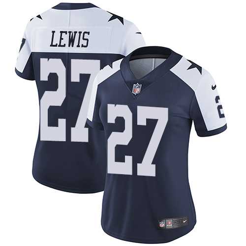 Women's Nike Dallas Cowboys #27 Jourdan Lewis Navy Blue Thanksgiving Stitched NFL Vapor Untouchable Limited Throwback Jersey