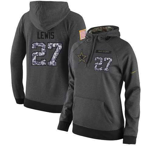 Women's Nike Dallas Cowboys #27 Jourdan Lewis Stitched Black Anthracite Salute to Service Player Performance Hoodie Women's Nike Dallas Cowboys #27 Jourdan Lewis Stitched Black Anthracite Salute to Service Player Performance Hoodie