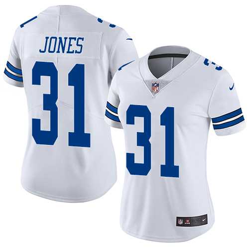 Women's Nike Dallas Cowboys #31 Byron Jones White Stitched NFL Vapor Untouchable Limited Jersey