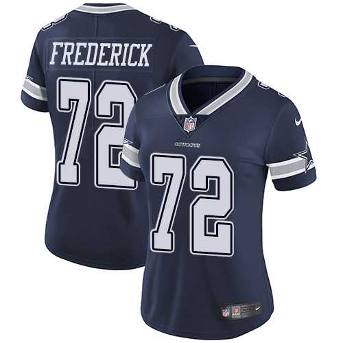Women's Nike Dallas Cowboys #72 Travis Frederick Navy Blue Team Color Stitched NFL Vapor Untouchable Limited Jersey