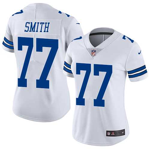 Women's Nike Dallas Cowboys #77 Tyron Smith White Stitched NFL Vapor Untouchable Limited Jersey