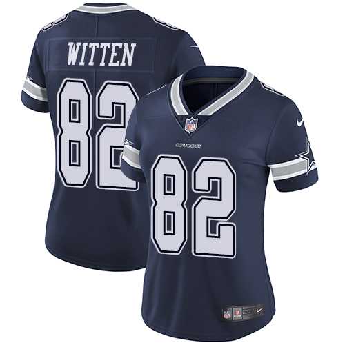 Women's Nike Dallas Cowboys #82 Jason Witten Navy Blue Team Color Stitched NFL Vapor Untouchable Limited Jersey