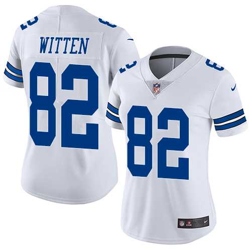 Women's Nike Dallas Cowboys #82 Jason Witten White Stitched NFL Vapor Untouchable Limited Jersey