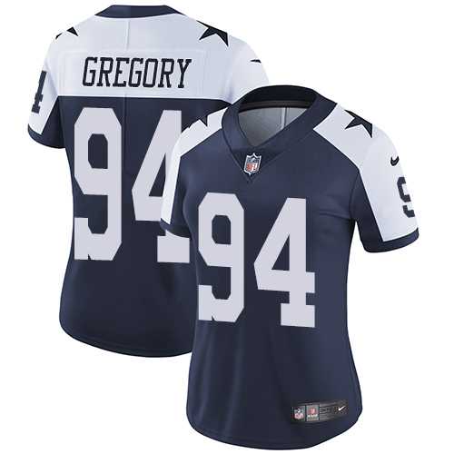 Women's Nike Dallas Cowboys #94 Randy Gregory Navy Blue Thanksgiving Stitched NFL Vapor Untouchable Limited Throwback Jersey