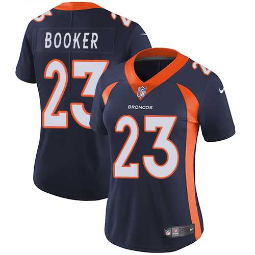 Women's Nike Denver Broncos #23 Devontae Booker Blue Alternate Stitched NFL Vapor Untouchable Limited Jersey