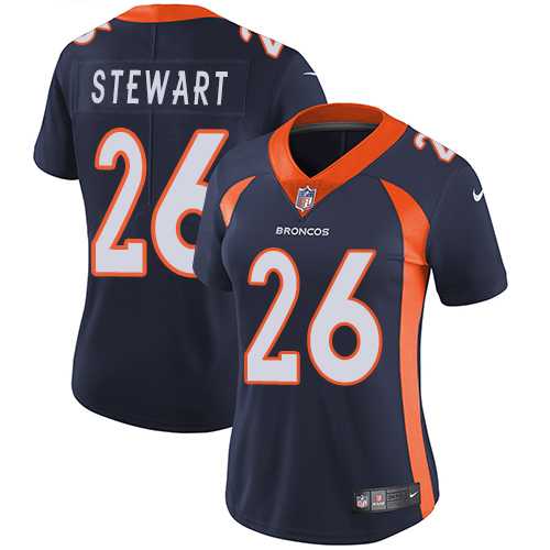 Women's Nike Denver Broncos #26 Darian Stewart Blue Alternate Stitched NFL Vapor Untouchable Limited Jersey