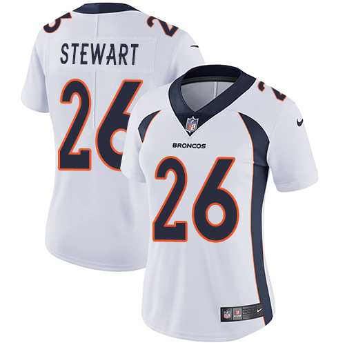 Women's Nike Denver Broncos #26 Darian Stewart White Stitched NFL Vapor Untouchable Limited Jersey Women's Nike Denver Broncos #26 Darian Stewart White Stitched NFL Vapor Untouchable Limited Jersey