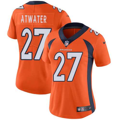 Women's Nike Denver Broncos #27 Steve Atwater Orange Team Color Stitched NFL Vapor Untouchable Limited Jersey